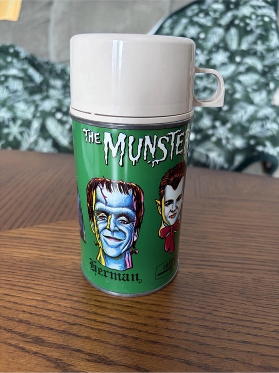 Thermos Other - Vintage 1965 MUNSTERS Thermos for Lunchbox Awesome Graphics Colors Thermos Brand